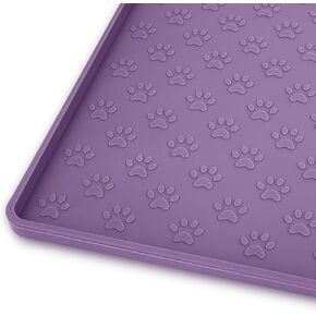 Dog Food Mat Anti-Slip Dog Bowl Mats for Food and Water, High-Lips Dog Feeding Mat Waterproof Pet Placemat Prevent Messy Spills to Floor, Silicone Puppy Tray for Small Medium Large Dogs Cats