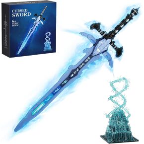 Frostmourne Sword Building Set with The Frozen Display Stand, 28″ Lich King Sword Building Blocks Toy Compatible with Lego for Adults Boys 6+, Gift for Game Fans Collectible Decoration (862PCS)
