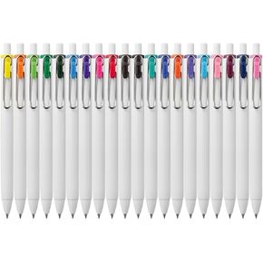 Mitsubishi Pencil Gel Ink Ballpoint Pen, Uni-ball One, 0.38mm, Set of 20 Colors
