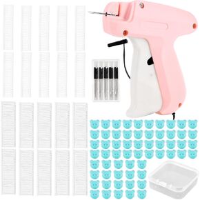 Quick Clothing Fixer, Micro Stitch Gun Kit Speedy Tagging Gun for Clothes Quilt Tacking Gun Speedy Clothing Fixer Handheld Tag Attacher Gun with 10 Needles, 1100 Pcs Fasteners for DIY Repairs