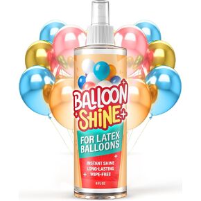 Instant Balloon Shine Spray - High Shine, No Wiping, Easy Spray, No Sticky Residue, Long-Lasting Shine for Latex Balloons, Party-Ready Balloon Decoration in Seconds - Keep Balloons Shiny for Weeks