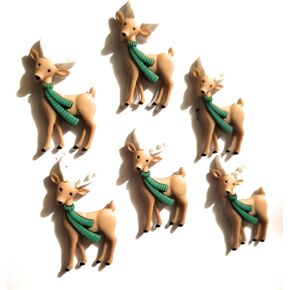 Snow Deer Buttons by Dress it Up Buttons and Embellishments, small, Black