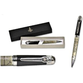 Square & Compass All Seeing Eye Masonic Ball Point Pen