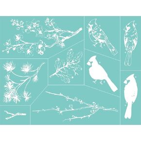 BAOFALI Autumn Leaves Pattern Theme Stencils,8.5x11inch Self-Adhesive Reusable Mesh Silk Screen Stencil for Painting on Wood, Canvas, Paper, Fabric, Walls, Furniture, Crafts Home Decor…