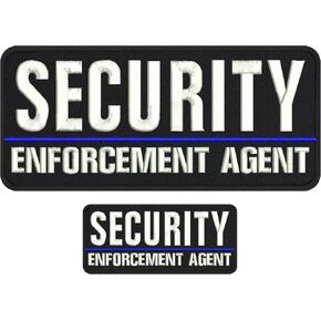 Large Patches for Jackets Security Patch, Security Patches for Vest, Security Guard Accessories, Security Badge 4"x10" and 2"x5" Hook and Loop on Back