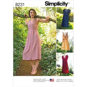 Simplicity 8231 Women's Summer Dress Sewing Pattern, 4 Styles, Sizes 6-14