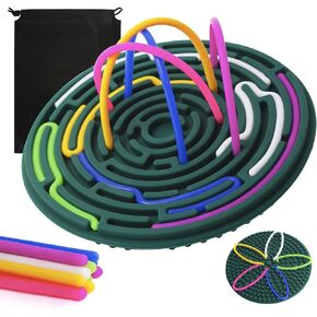 Push Peel Sensory Activity Board ,Labyrinthine Silicone Fidget Toy for Stress Anxiety Autistic ADHD, Calm Down Travel Toys for Kids 3+ & Adults (Green)