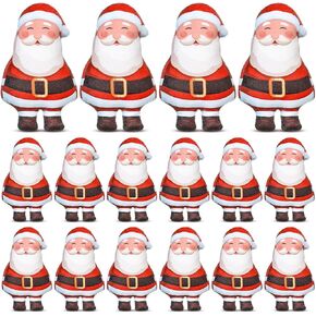 Poen 16 Pieces 6 Inch Christmas Santa Stuffed Animal Bulk Santa Plush Toys Christmas Printed Santa Claus Gift for Boys Girls Christmas Decorations