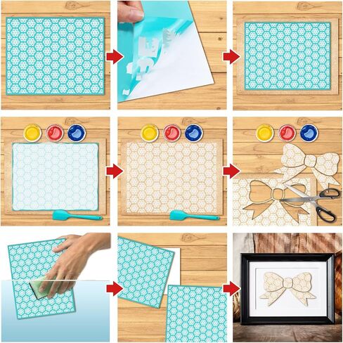 2Pcs Flowers Silk Screen Stencil Mesh Transfer Stencil Reusable Self-Adhesive for Painting on Wood Wall Clothes Fabric Furniture Cup Paper Garden Decoration in Saudi Arabia