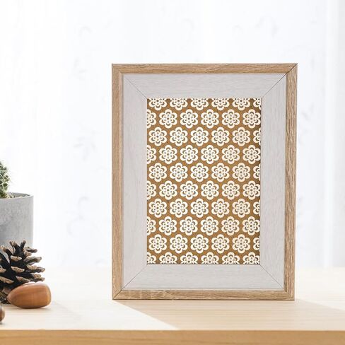 2Pcs Flowers Silk Screen Stencil Mesh Transfer Stencil Reusable Self-Adhesive for Painting on Wood Wall Clothes Fabric Furniture Cup Paper Garden Decoration in Saudi Arabia