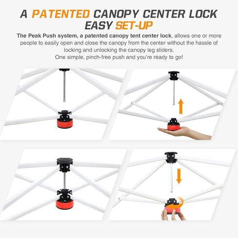 EAGLE PEAK 10x10 خيمة المظلة المنبثقة ذات الساق المائلة سهلة الإعداد لشخص واحد فورية في الهواء الطلق مظلة الشاطئ قابلة للطي مأوى رياضي محمول 10x10 قاعدة 8x8 أعلى (أزرق داكن) in Kuwait