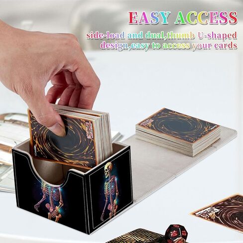 Card Deck Box for MTG, Fits 100+ Single Sleeved Cards, PU Leather Trading Card Storage Box for TCG, CCG, MTG Cards, Strong Magnet Magic Gathering Deck Box, Pink Sea Snail in Saudi Arabia