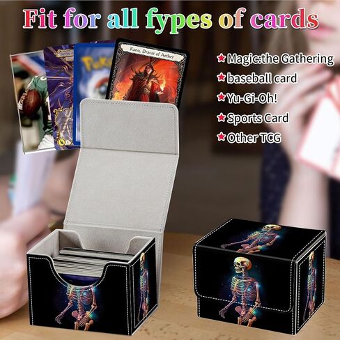 Card Deck Box for MTG, Fits 100+ Single Sleeved Cards, PU Leather Trading Card Storage Box for TCG, CCG, MTG Cards, Strong Magnet Magic Gathering Deck Box, Pink Sea Snail in Saudi Arabia