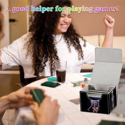 Card Deck Box for MTG, Fits 100+ Single Sleeved Cards, PU Leather Trading Card Storage Box for TCG, CCG, MTG Cards, Strong Magnet Magic Gathering Deck Box, Pink Sea Snail in Saudi Arabia