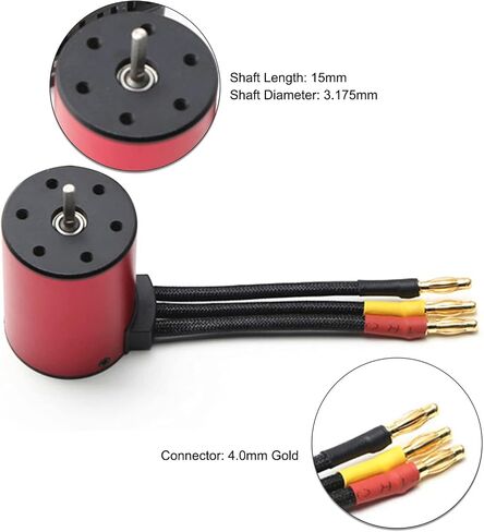 محرك GoolRC 3650 3100KV بدون فرشاة مع وحدة تحكم في السرعة الكهربائية ESC بدون فرشاة 60 أمبير، مؤازرة رقمية وبطاقة برمجة 25 كجم، مجموعة كومبو ESC لمحرك مقاوم للماء لسيارة RC 1/8 1/10 in Kuwait