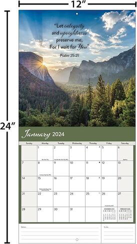 TURNER PHOTOGRAPHIC Bible Verses 12x12 Photo Wall Calendar (25998940008) in Saudi Arabia