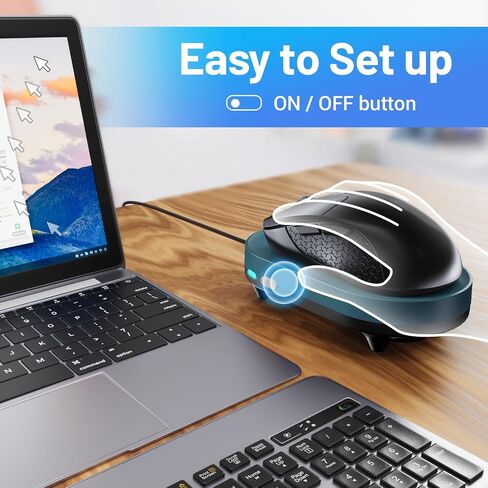 HONKID Undetectable Mouse Mover Jiggler with ON/Off Switch and USB Port Drive-Free,Simulate Physical Automatically Mouse Movement,Prevent Computer Laptop Inactive/Lockdown (Silver) in Saudi Arabia