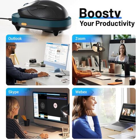 HONKID Undetectable Mouse Mover Jiggler with ON/Off Switch and USB Port Drive-Free,Simulate Physical Automatically Mouse Movement,Prevent Computer Laptop Inactive/Lockdown (Silver) in Saudi Arabia