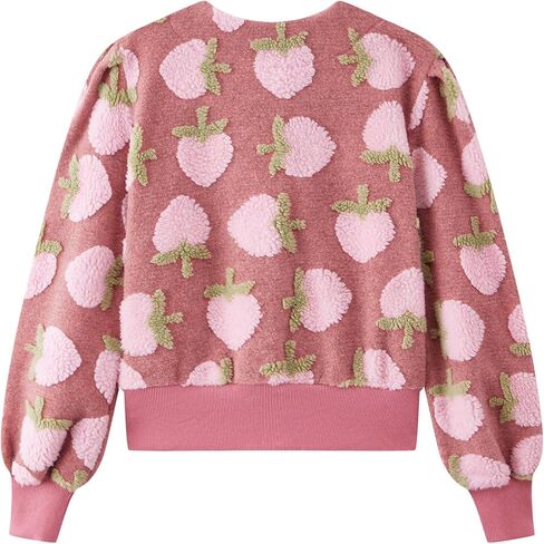 HOULENGS Women's Cropped Floral Print Bomber Jacket Long Sleeve Button Down Coat Outerwear in Kuwait