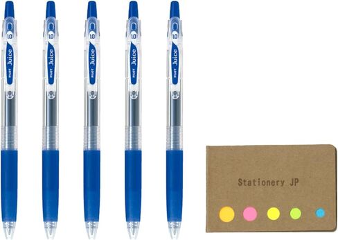 Pilot Juice 05 Retractable Gel Ink Pen, Extra Fine Point, 0.5mm, White Ink, 5-Pack, Sticky Notes Value Set in Saudi Arabia