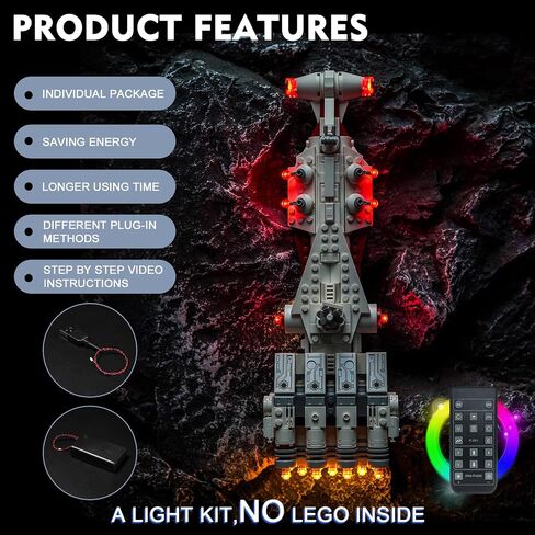 BrickBling LED Light Compatible with Lego A New Hope Tantive IV 25th Anniversary Buildable Starship, Compatible with Lego 75376-No Model in Kuwait