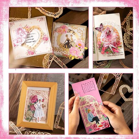 Anvin 30 جهاز كمبيوتر شخصى القصاصات ورقة الدانتيل خلفية خمر القواطع ورقة، إطارات، الزهور القلب ورقة الزخرفية جوفاء لسكرابوكينغ، مجلة غير المرغوب فيه، يوميات الفن، صناعة البطاقات، مخطط، DIY in Kuwait