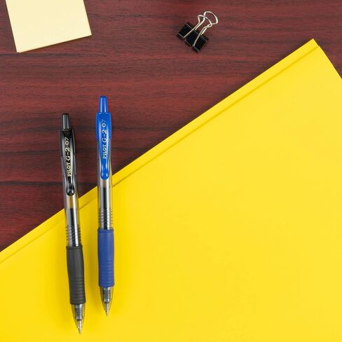 أقلام جل ممتازة قابلة لإعادة الملء وقابلة للسحب من بايلوت G2، نقطة دقيقة، حبر أزرق، 12 عبوة (31021) in Saudi Arabia