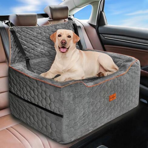 Dog Car Seat Medium Sized Dog Under 60 Lbs, Large Dog Bed for Car Back Seat, Dog Booster Car Seat for 2 Small Dogs, Backseat Dog Carseat, Portable Dog Travel Accessories in Kuwait