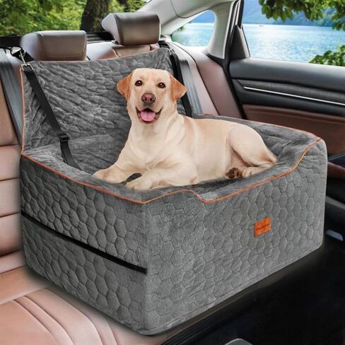 Dog Car Seat Medium Sized Dog Under 60 Lbs, Large Dog Bed for Car Back Seat, Dog Booster Car Seat for 2 Small Dogs, Backseat Dog Carseat, Portable Dog Travel Accessories in Kuwait