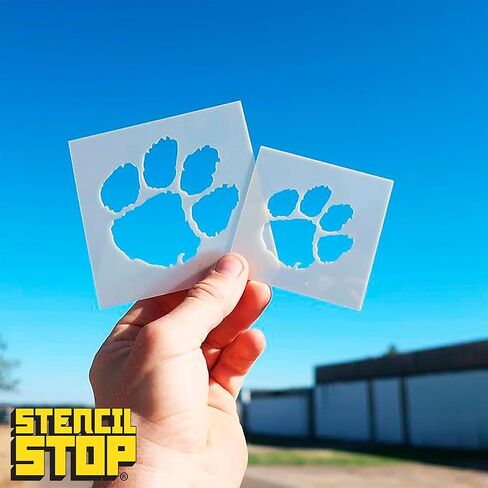 Clemson Tigers Paw Stencil – 12 x 11.54 Inches, Officially Licensed, Durable and Reusable Stencil for Painting on Wood, Walls, Signs, and Home Decor – Perfect for DIY Crafts and Game Day Decorations in Saudi Arabia
