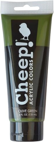 Cheep! Acrylic Paints, 4 oz. Tube - Olive Green, Perfect for Artists - Quality Acrylic Paint - Heavy Body Acrylic Paint - Paint Acrylic - Artist and Student Paint in Saudi Arabia