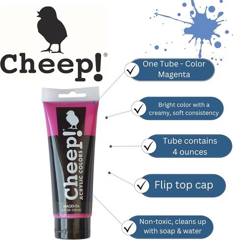 Cheep! Acrylic Paints, 4 oz. Tube - Olive Green, Perfect for Artists - Quality Acrylic Paint - Heavy Body Acrylic Paint - Paint Acrylic - Artist and Student Paint in Saudi Arabia