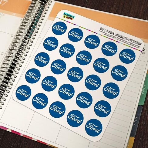 Ford Classic Script Logo Planner Calendar Scrapbooking Crafting Stickers in Saudi Arabia