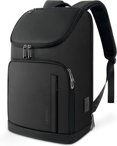Laptop Backpack for Men, Waterproof Business Travel Backpack 17-inch Slim Computer Daypack fits Office Work Airplane Daily College with Luggage Sleeve, USB Charging, Black in Saudi Arabia