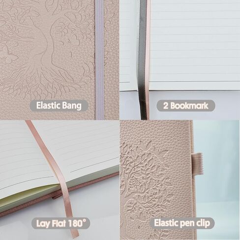 Lined Journal Notebook for Women，352 Pages A5 Hardcover Leather Journals，100 Gsm Paper Thick Journal for Writing,Travel,Business,Work，School,College etc (A5, purple) in Saudi Arabia
