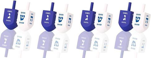 Zion Judaica Blue & White Natural Wood Dreidels with English Translation & Transliteration Bulk Pack Wooden Driedels Spinning Tops with Chanukah Game Card - 30 Pack in Saudi Arabia