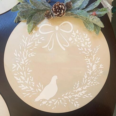 10 Pieces Christmas Stencils for Painting on Wood, Holiday Drawing Stencils for Crafts Reusable, Plastic Painting Spraying Template for DIY Walls Fabrics Window Art and Christmas Decoration Xmas Decor in Saudi Arabia