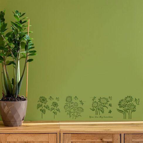 25 Pcs 6 Inch Cacti Stencils for Painting, Reusable Flower Plant Templates Kit Alphabet Stencils for Painting on Wall, Wood, Fabric, Glass, Spray Painting, DIY Craft Decoration (Cacti) in Saudi Arabia