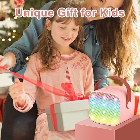 Mini Karaoke Machine for Kids Adults, Portable Karaoke Machine,Bluetooth Speaker with 2 Wireless Microphones and LED Lights, Birthday Gifts for Girls Ages 4, 5, 6, 7, 8, 9, 10, 12+ (Blue) in Saudi Arabia