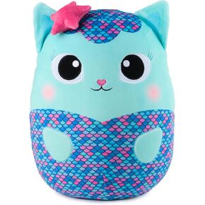 GUND Gabby’s Dollhouse Official Mercat Squishy Plush Toy, Cat Stuffed Animal, Squishy Toys for Ages 1 & Up, Blue, 12"