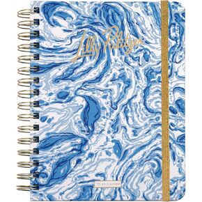 Lilly Pulitzer Undated To Do Planner, Hardcover Daily Planner, Personal Organizer with Hourly Schedules and Notes Pages, 240 Pages, 8.75" x 7.25", Marble Swirl