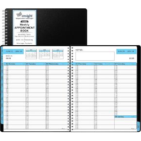 Ensight 2024 Appointment Book & Planner - Ensight 8.5 x 11 inches, Large Tabbed Daily Hourly Weekly Planner, Calendar and Schedule Book 15-Minute time