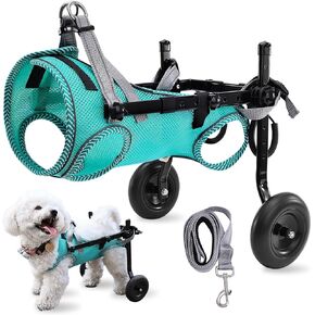 Updated Dog Wheelchair for Back Legs, Small Dog Wheelchair Carts with Wheels, Light Weight Wheelchair for Leg Support Helps Senior, Injured, Paralyzed (S&M)