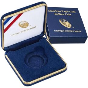 AramediaA Official Original U.S. Mint American Eagle Gold Bullion علبة عرض واحدة بوزن 1 أونصة هدية أو صندوق تخزين - العملة غير متضمنة (عبوة واحدة)