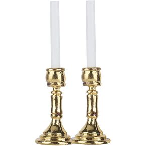 Dollhouse Golden Candlestick, Miniature Candlestick for for Home for Toy Room for Dollhouse Enthusiast