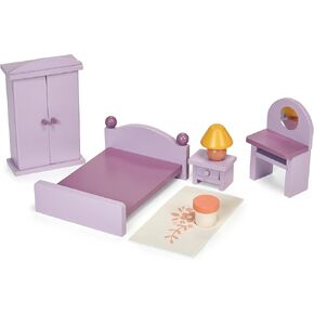 Mentari Toys - Dining Room - Wooden Dollhouse Furniture Set for Dollhouse Dining Room - Furniture Incl Table, 4 Charis, Sideboard and Other Accessories - Age 3+