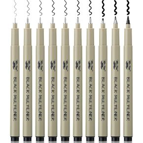 Mr. Pen- Drawing Pens for Artists, 10 Sizes, Black Multiliner, Artist pens, Micro Pens for Drawing, Ink Pens for Drawing, Sketch Pens, Micro Pen, Fineliner Pens, Bible Journaling Pens