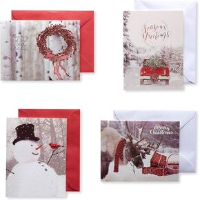 American Greetings Holiday Cards Boxed with Envelopes, Happy Moments, Marshmallow Man (12-Count)