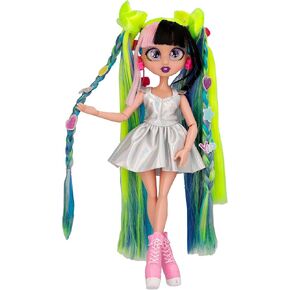 VIP Girls Hair Makeover Megan Fashion Doll with 11" Colorful Long Styling Hair and 5 Accessories Fashion Toy, Girls and Boys Ages 5 and Up, 10 Inch Doll