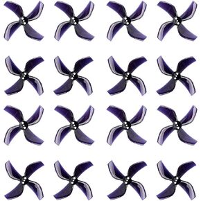 Gemfan 16PCS Hurricane 2020 4-Paddle Propeller with 1.5mm Mounting Hole for 1103-1105 Brushless Motor for 85mm Brushless Bwhoop Drone (Champagne)